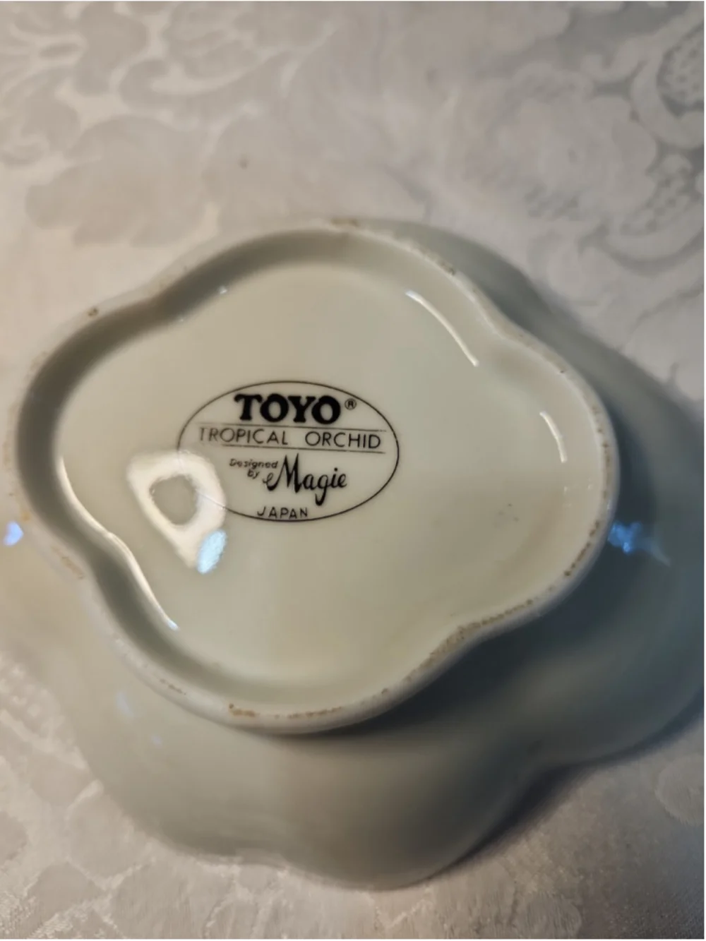 Butterfly Themed Trinket Tray, Toyo Tropical Orchid By Magie, Japan